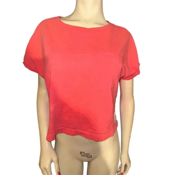 Calvin Klein Performance Bungee Hem Pocket Cotton T-Shirt Watermelon M - Picture 1 of 14